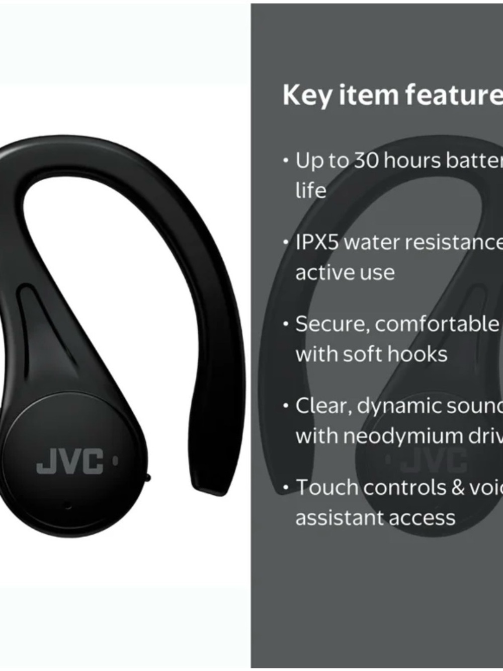 JVC - Sport True Wireless Earbud 
(HA-EC25T)